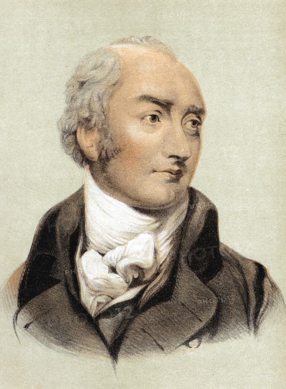Lithograph showing George Canning (1770-1827) English statesman