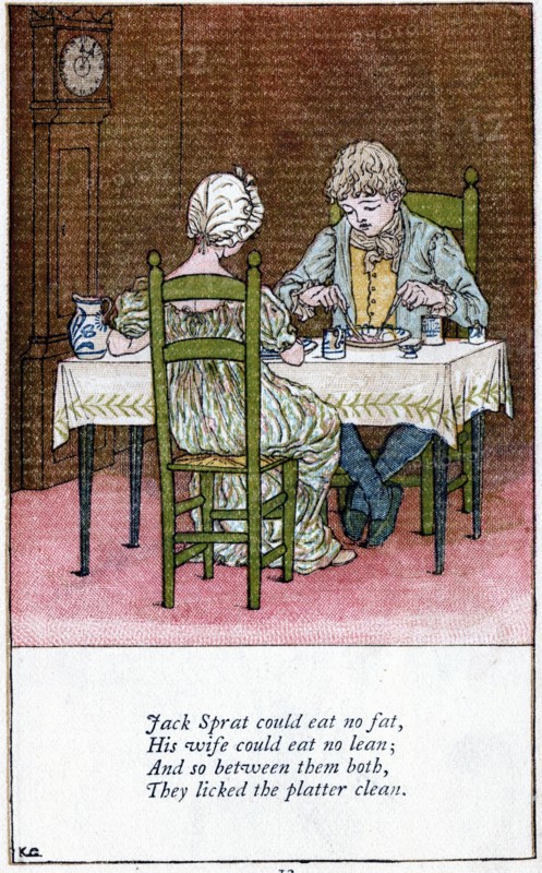 Comptine de Edmund Evans "A Day in a Child's Life", illustree par Kate Greenaway (1846-1901)