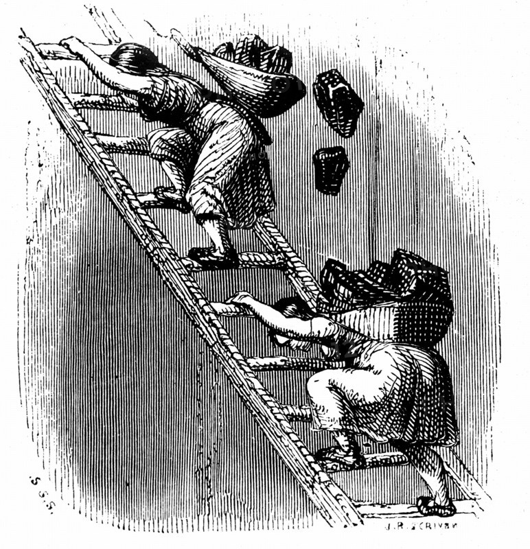Woodcut of British mining conditions