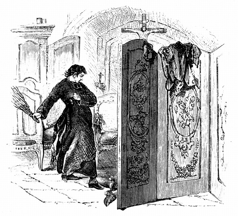 Pretre fouettant un penitent avec son fouet