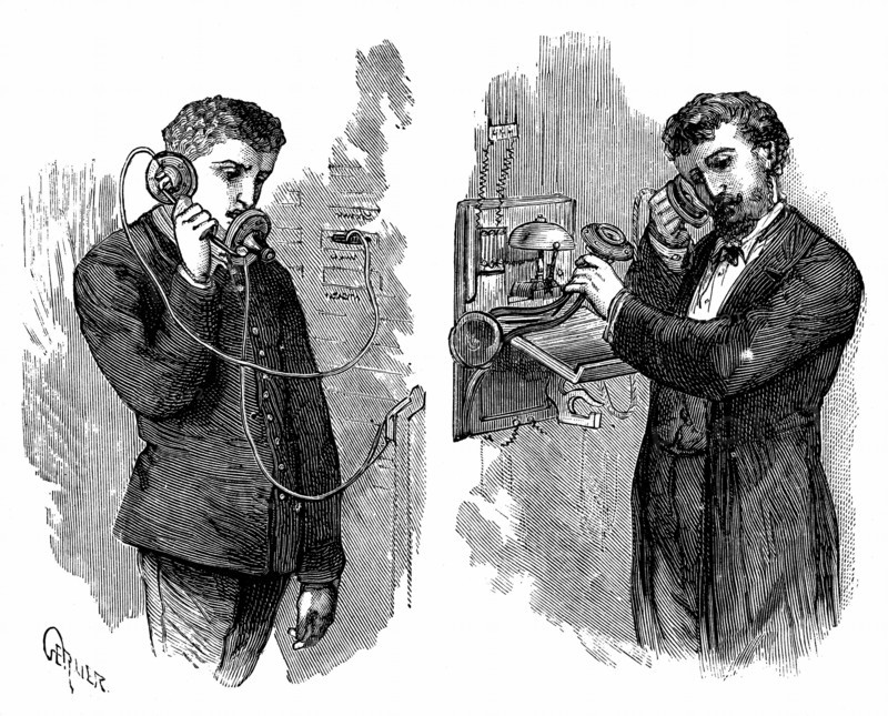 Abonne au telephone joignant un correspondant par l'intermediaire d'un operateur telephonique