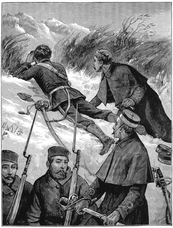 Second Anglo-Afghan War (1878-1880), British troops reconnoitring in mountains