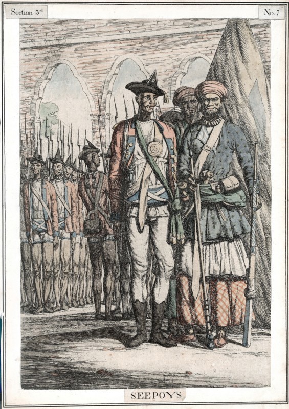 Seypoys, native troops employed by East India Company