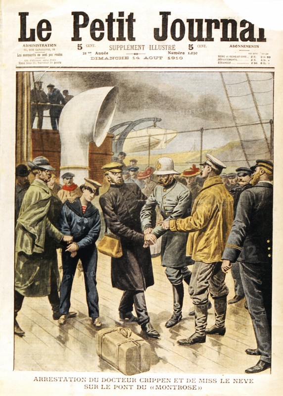 Murderer Dr Herbert Hawley Crippen arrested