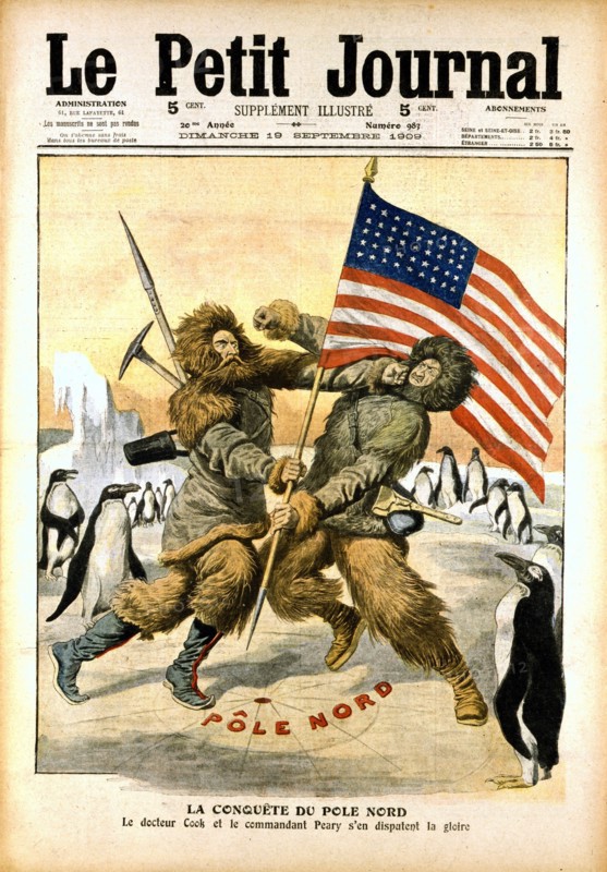 Peary and Cook disputing claim, 1909