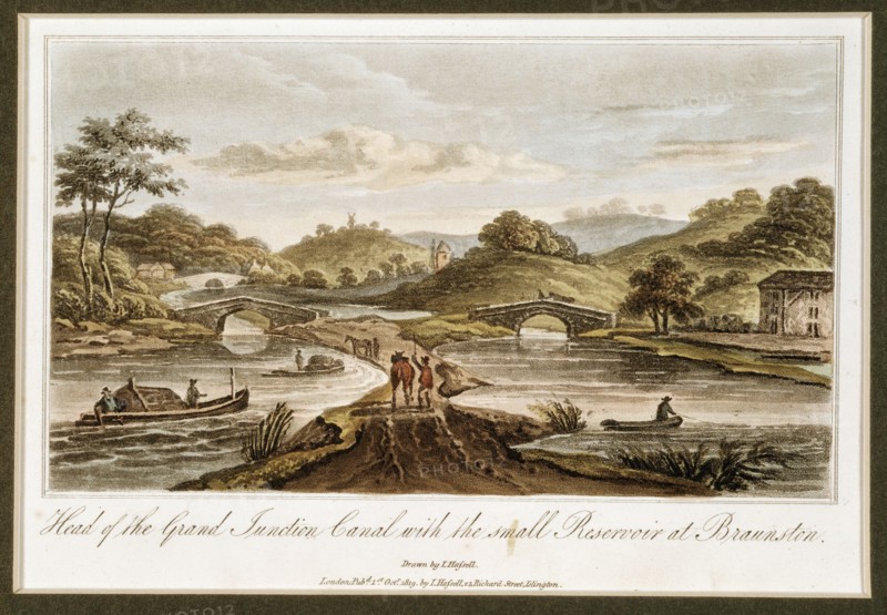 Grand Junction Canal: Head of canal at Braunston, Northamptonshire, showing small reservoir