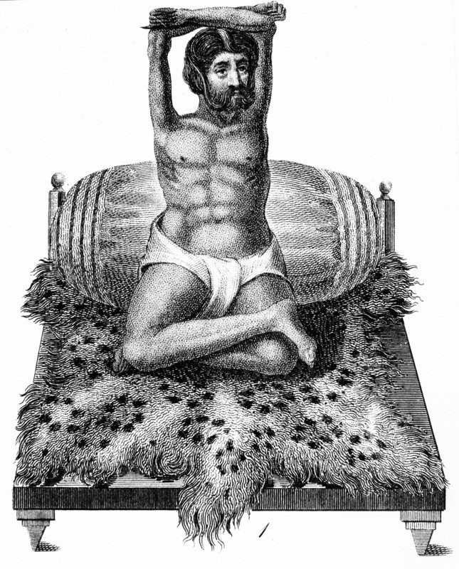 Purana Puri, fakir ou homme religieux, exercant sa discipline pieuse