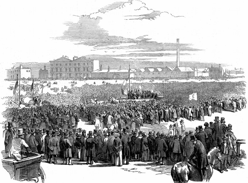 Mass meeting of Chartists on Kennington Common, London, 10 April 1848