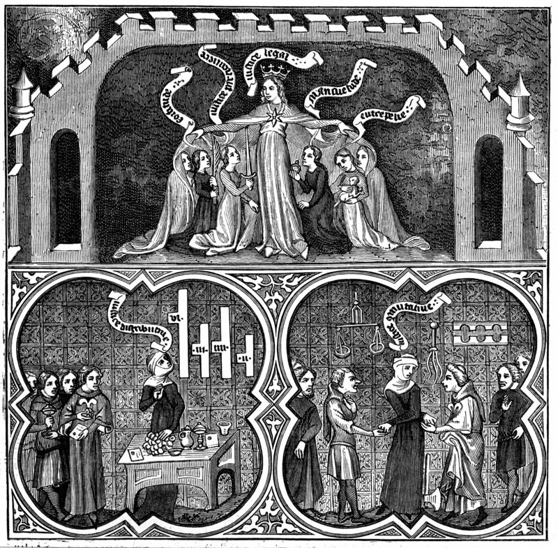 Illustration allégorique de Dame Justice