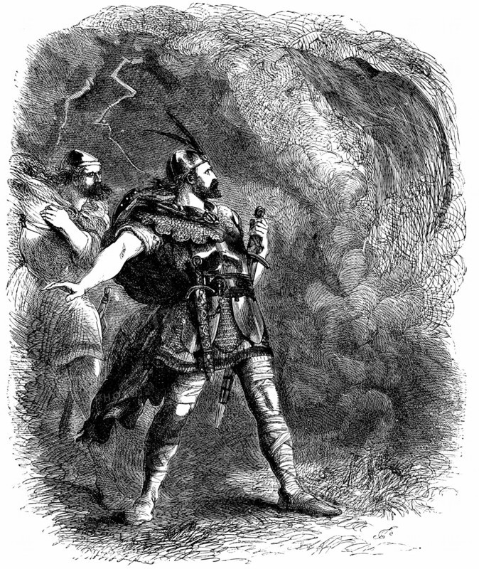 Macbeth and Banquo encountering the Three Witches