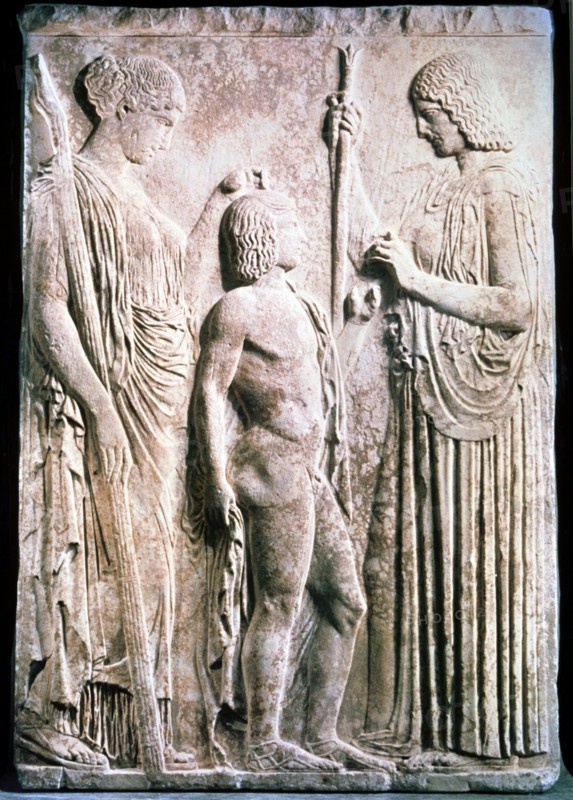 Demeter Greek goddess of corn and harvest equivalent to Ceres in Roman pantheon