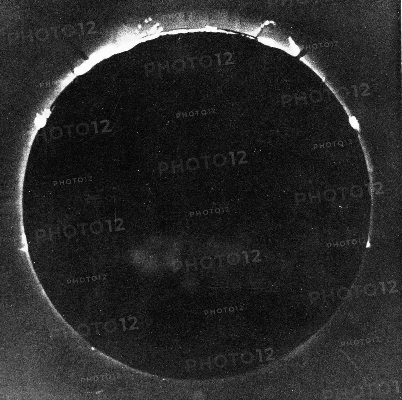 Warren de la Rue's photograph of total solar eclipse at Rivabellosa, Spain 18 July 1860