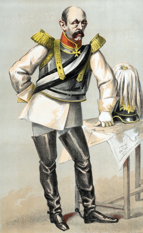 Caricature d'Otto von Bismarck au moment de la guerre Franco-prussienne