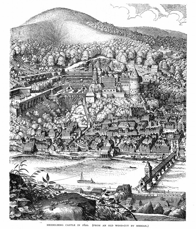 Vue du Chateau et de la Ville d'Heidelberg