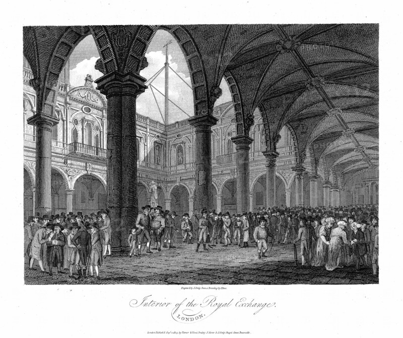 Royal Exchange London, late 18th century