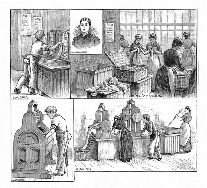 Scenes in a laundry