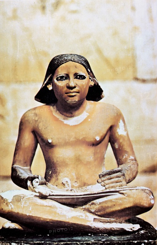 Model of seated scribe