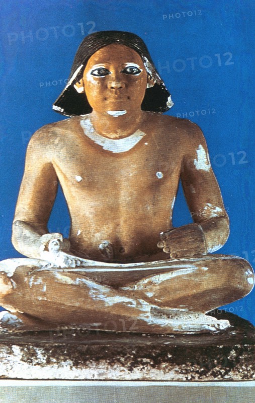 Model of seated scribe
