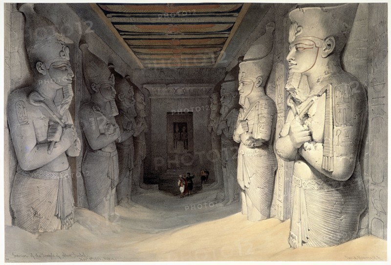 Giant limestone statues of Ramses II