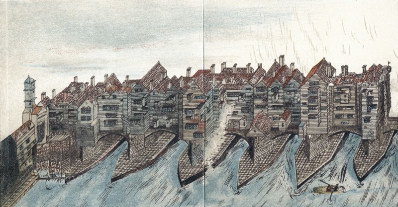Part of Old London Bridge, built 1176-1209
