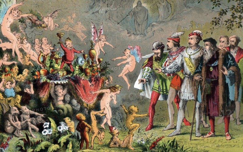 Alonso, King of Naples, shipwrecked with his court on Prospero's enchanted island