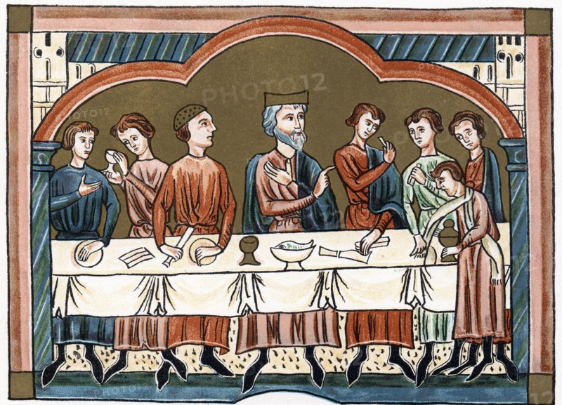 A Plantagenet king of England dining