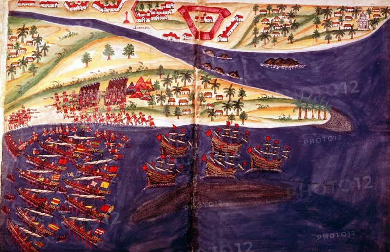Battle between Arabs and Portuguese at Surat