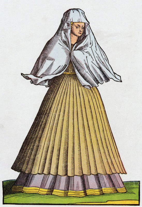 Roman prostitute or courtesan of the 16th century