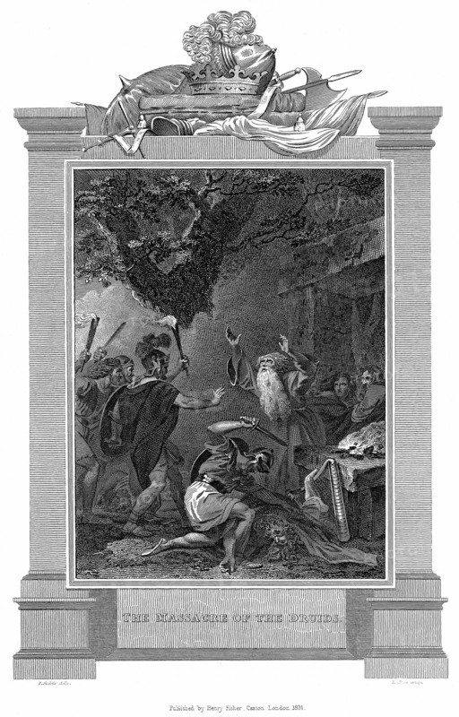 Druids in England massacred by Romans c50 AD