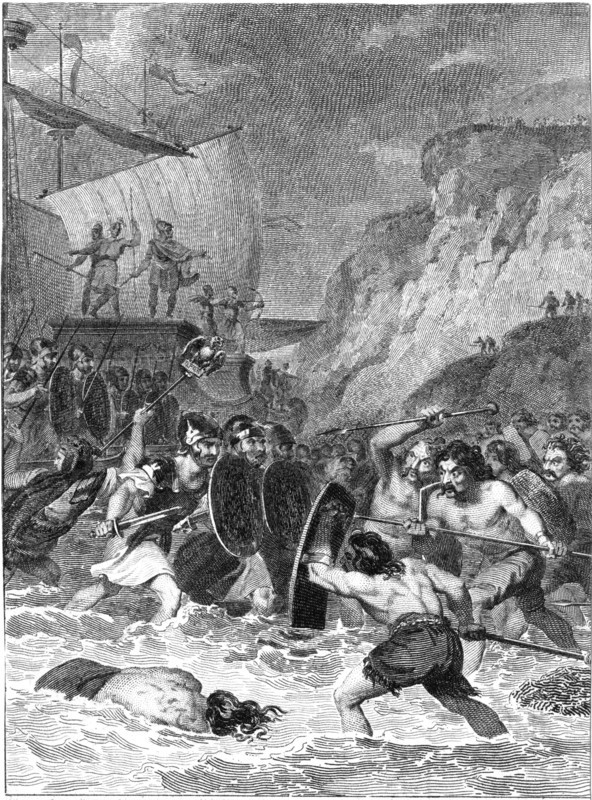 Roman troops under Julius Caesar
