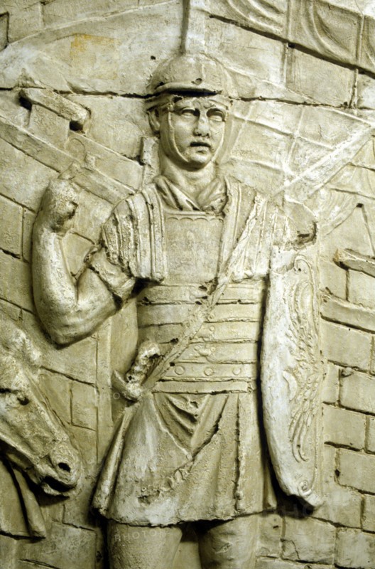 Roman legionary on sentry duty