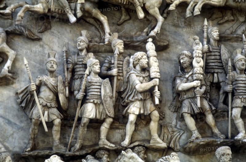 Roman soldiers taking part in Decursio