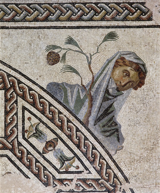 Detail from Gallo-Roman mosaic pavement