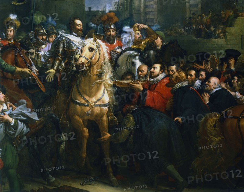 HENRY IV of France entering Paris
