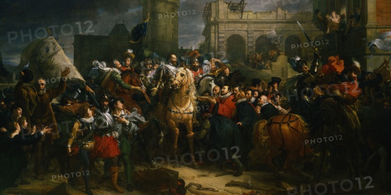 HENRY IV of France entering Paris
