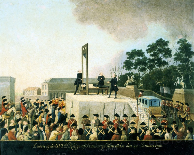 Execution by guillotine of Louis XVI of France, 21 January 1793