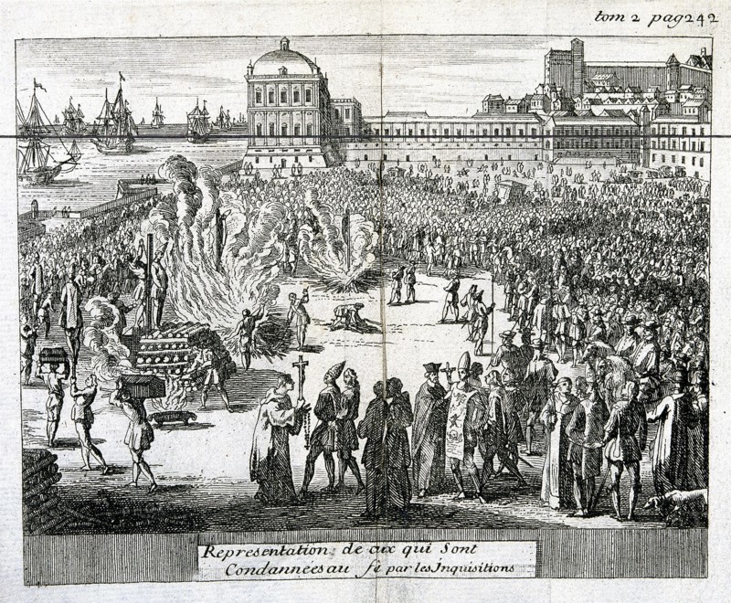 Burning of heretics sentenced by the Inquisition