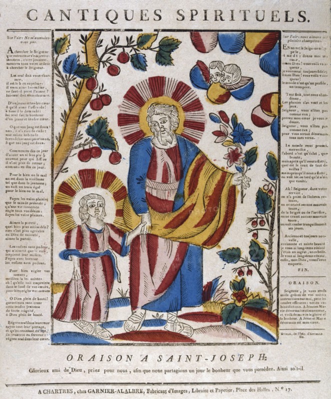 St Joseph and Jesus walking hand-in-hand