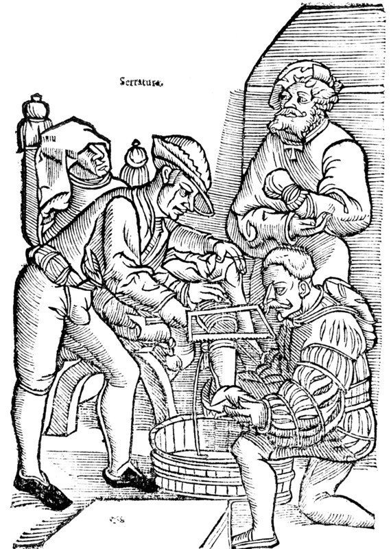 Amputation of leg without anaesthetic