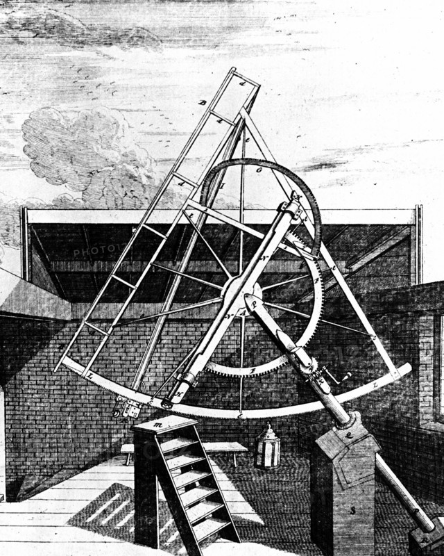 Flamsteed's equatorially mounted sextant fitted with telescope
