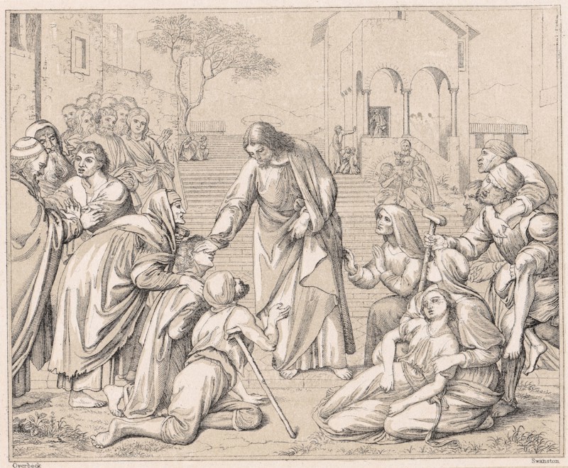 Jesus healing the multitudes