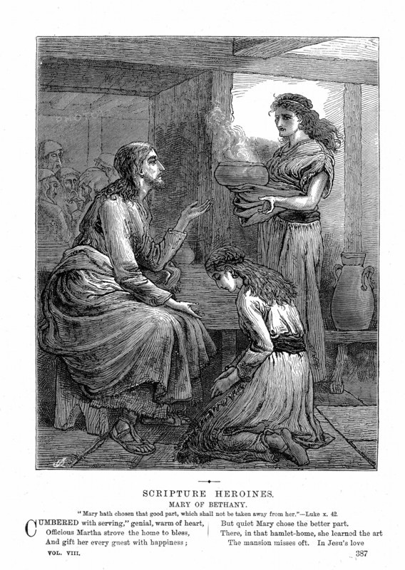 Jesus with Mary and Martha