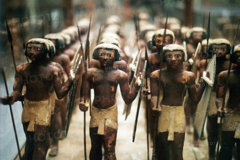 Model soldiers from the tomb of an 18th dynasty pharoah