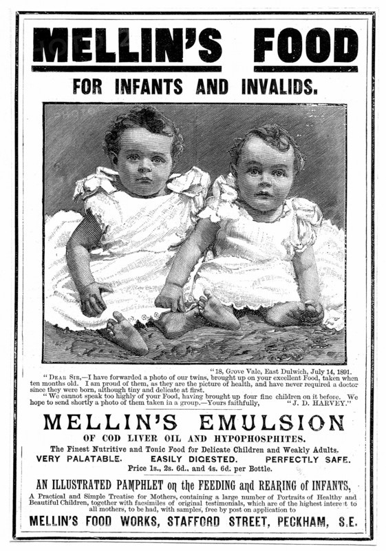 Advertisement for Mellin's Emulsion, food supplement