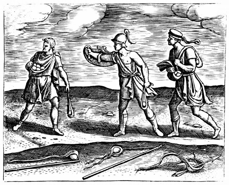 Roman soldiers: Stone slingers and their equipment