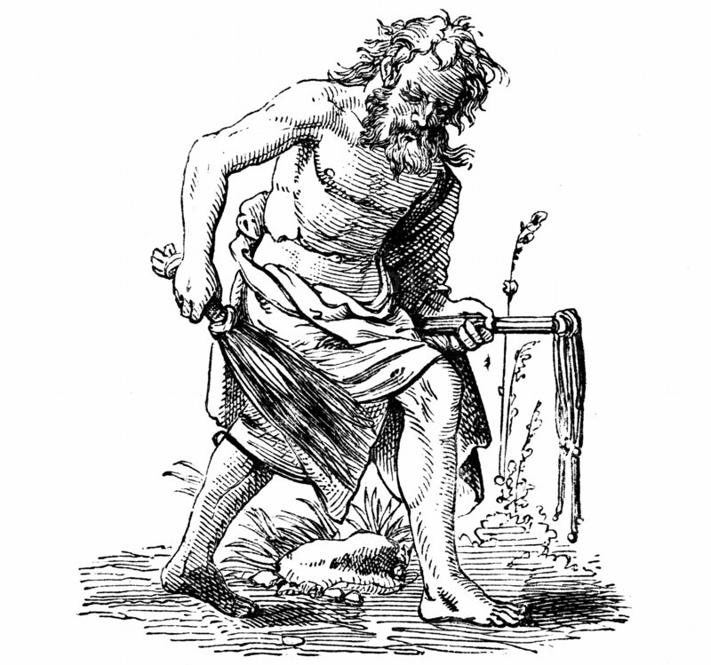 Flagellant: 16th century woodcut by Jost Amman