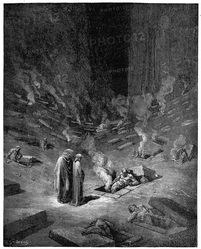 Hell: the city of Dis, Roman god of the underworld