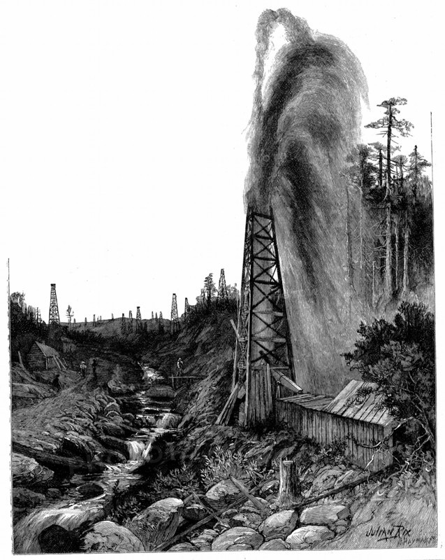 A gusher in the Pennsylvanian oilfields