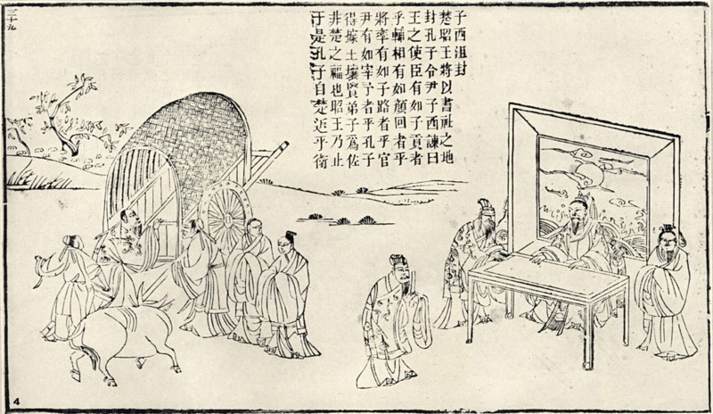 Scene with inscription relating to Confucius's