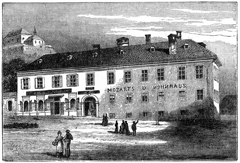 The House in which Mozart lived in Salzburg